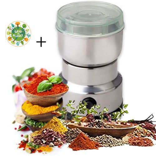 مطحنة قهوة كهربائية بشفرة مزدوجة مطحنة من الفولاذ المقاوم للصدأ للمكسرات والفلفل والتوابل