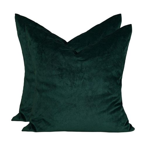 Ensemble de 2 Housses de Coussin en Velours de Luxe Jungle profonde Coussins en Velours Coussin Dcoratif Housse de Coussin 45x45 cm