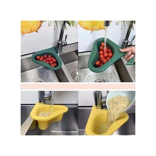 4 Pices Mir de vidange pour vier de cuisine filtre ordures pour lavage de lgumes stockage triangulaire