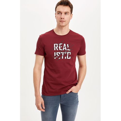 T-shirt à manches courtes Coupe ajustée Homme Bordeaux