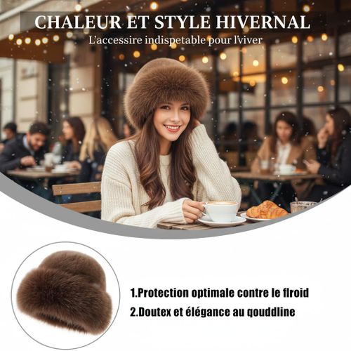 Bonnet d’Hiver Femme en Fausse Fourrure – Chapeau Chaud Épais Style Coréen/Européen, Couvre-Chef Doux Couleur Unie, Accessoire Mode Hiver Élégant et Polyvalent