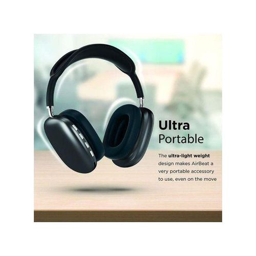 P9 CASQUE WIRELESS - casque stéréo avec micro, lecteur Mp3, AUX - NOIR