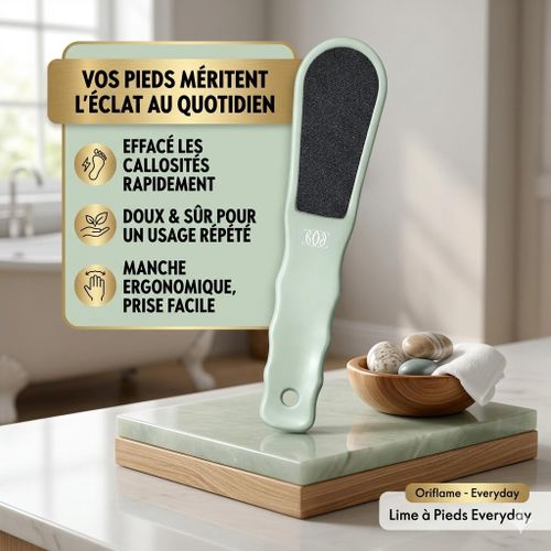 Lime à Pieds Ergonomique Everyday - Râpe Pieds Anti-Callosités - Pour des Pieds Doux et Lisses - Qualité Professionnelle