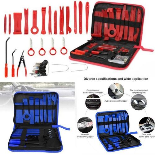 Kit pour Réparation de Voiture, Outils de Dépose des Garnitures et Panneaux Automobiles, Pince à Clip Automatique (colleur aléatoire)