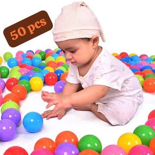 50 Balles Multicolores pour Aire de Jeux – Plastique Souple & Sécurisé