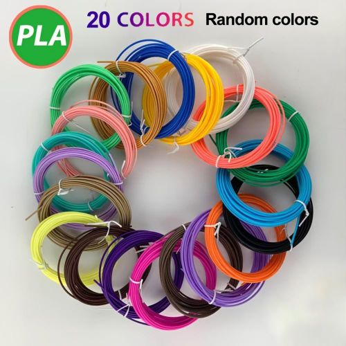 Recharges de stylo 3D , 20 couleurs, Filament d'impression Premium 1.75mm, 5m chacun, Total 100m