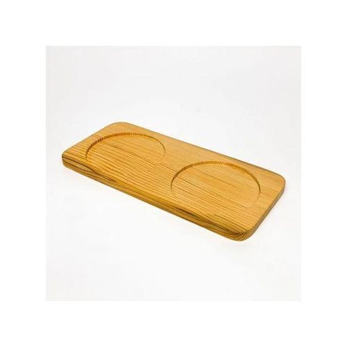 Sous-Verre en Bois Naturel, Support Double en Bambou pour Tasses et Mugs