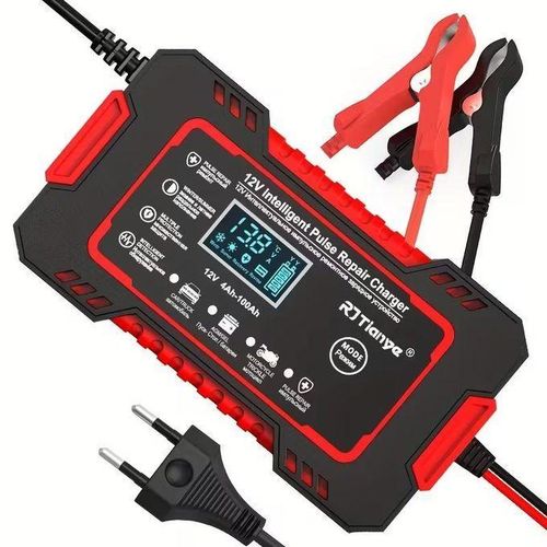Chargeur Batterie Auto Intelligent 12V 6A - Réparation par Impulsions Écran LCD