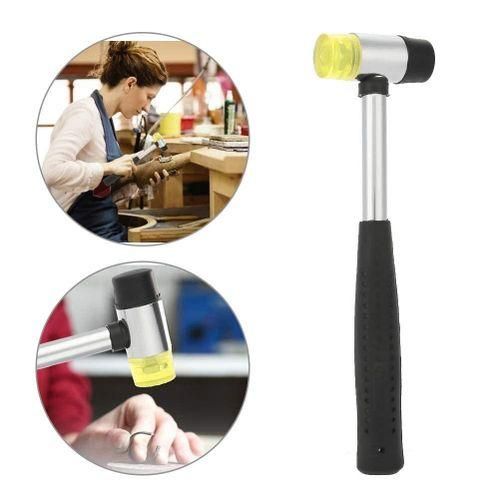 Marteau en caoutchouc multifonction de 25 mm, marteau souple à double face antidérapant, anti-huile et non combustible, pour une utilisation longue durée