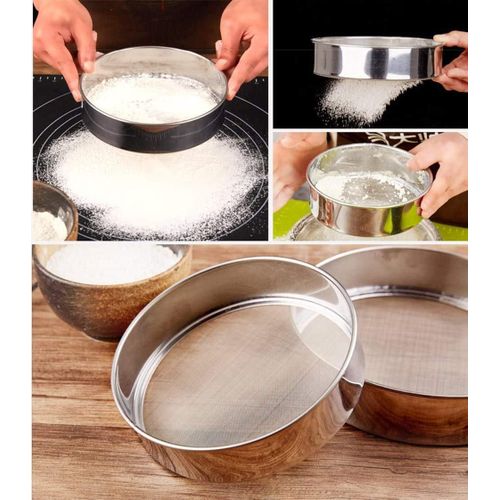 Set de 6 tamis de cuisine en acier inoxydable, tailles variées pour filtrage précis