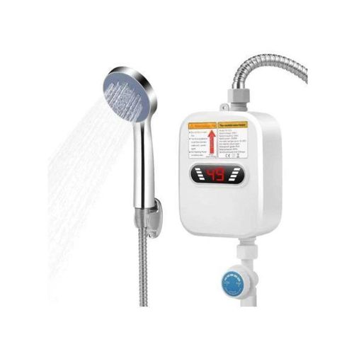 Mini Chauffe-Eau Électrique Sans Réservoir – 3500W – Eau Chaude Instantanée – Robinet avec Écran Numérique