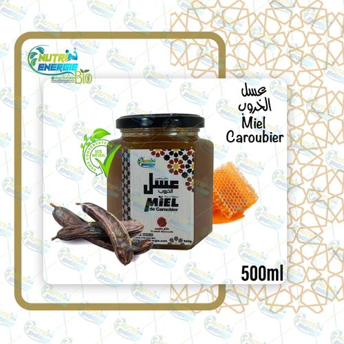500Gr Miel Caroubier 100% Nature et Bio (Origine Marocaine)