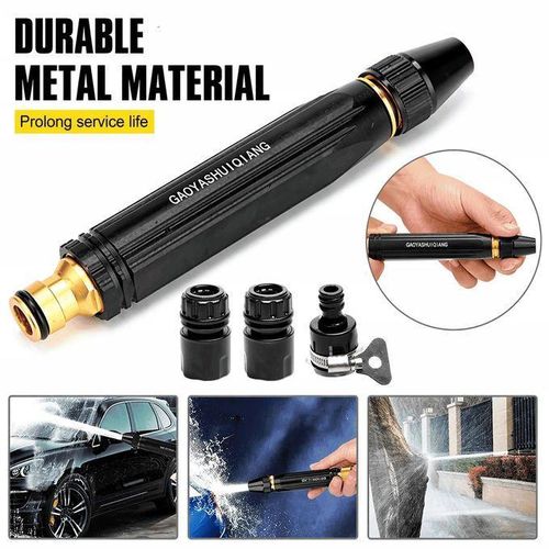 Lance de pulvérisation haute pression en métal durable – Jet réglable – Nettoyage voiture, sol et extérieur – Performance puissante