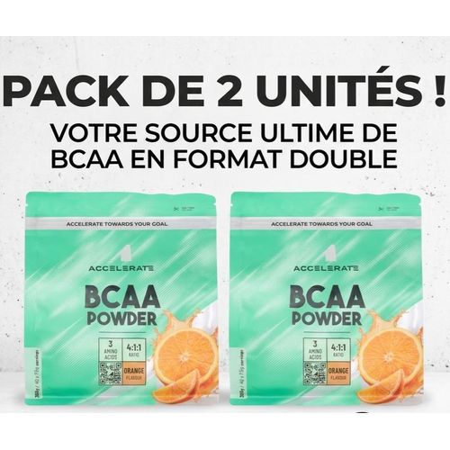 Pack de 2 Sachets BCAA Orange Poudre 300 g