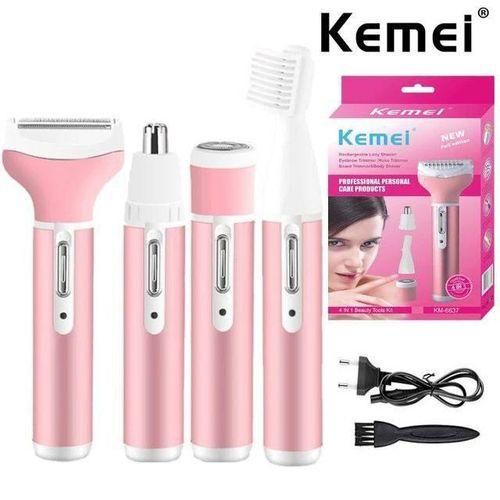 Kemei Violet 4 en 1 USB femmes épilation électrique épilateur corps épilation du visage rasoir