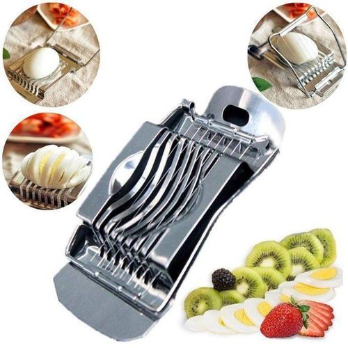 Coupe-œufs et fruits robuste avec fil en acier inoxydable