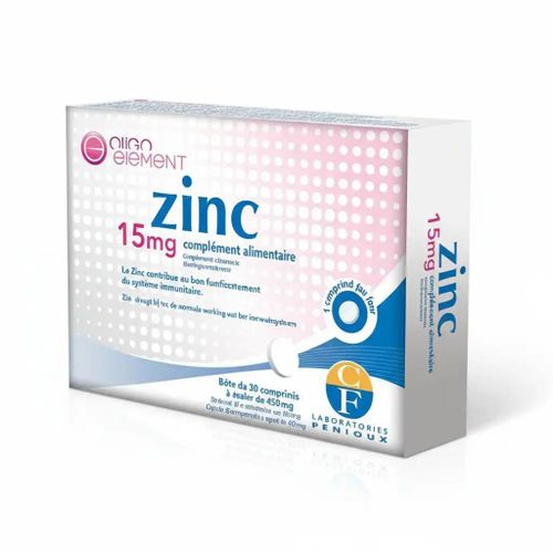 Complément Alimentaire Zinc 15mg, Soutien Immunitaire & Antioxydant pour Métabolisme Optimal, 30 Comprimés