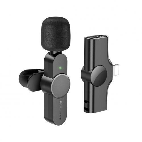 ميكروفون لاسلكي لاسلكي Lavalier Trophy Lightning 6 ساعات تسجيل 2.4G إرسال لاسلكي 2.4G