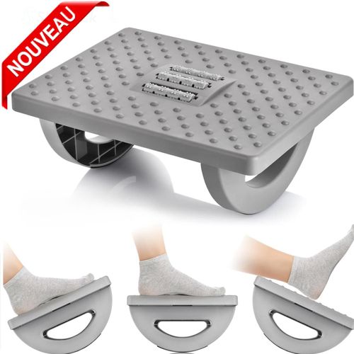 Repose-Pieds Avec Rouleau de Massage, Soulage la Pression, Améliore la Posture et Favorise la Circulation pour Travail et Détente