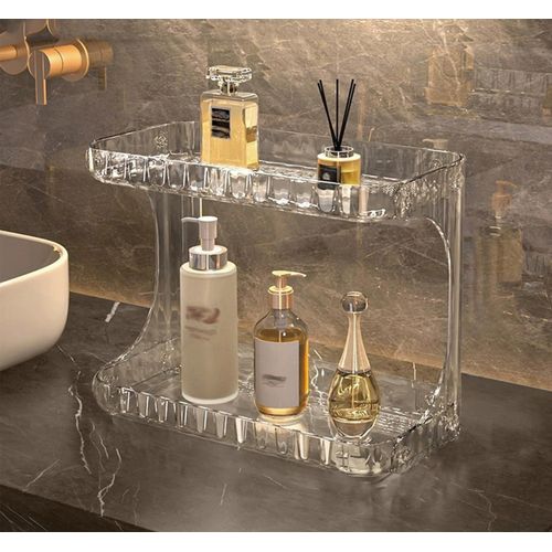 Support de Rangement Cosmétique 2 Étages – Gain de Place pour Salle de Bain