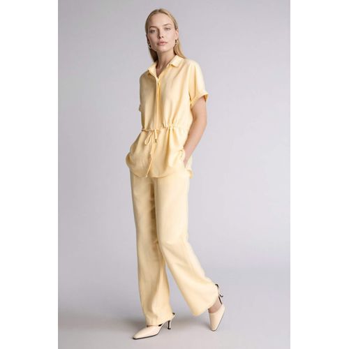 Pantalon large en lin mélangé Coupe droite