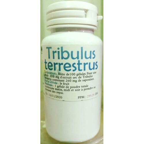 TRIBULUS TERRESTRIS * 650mg / 100gélules * Effet stimulant sur le système immunitaire et sur le système sexuel et de reproduction *