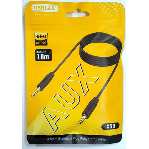 Câble auxiliaire audio 1M avec prise standard 3,5 mm