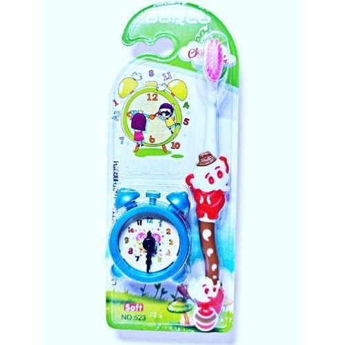 Dorco Brosse à dents pour enfants avec taille-crayon en forme d'horloge