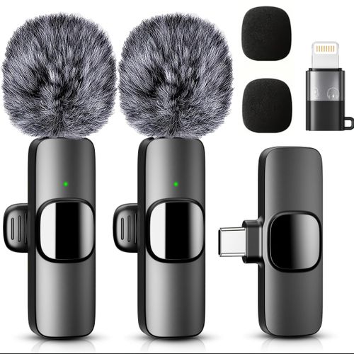 microphone cravate sans fil K9 mini micro type c ET IOS double micro Pour IPhone tablette type c denregistrement audio vidéo portable