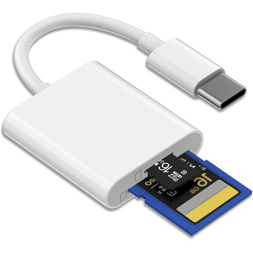 Lecteur de carte USB C, lecteur de carte micro SD de type C pour iPhone, adaptateur USB-C vers lecteur de carte SD Type-C pour MacBook Air Pro, iPad Pro/mini/Air, /Plus/Pro/Pro Max, Samsung, Huawei