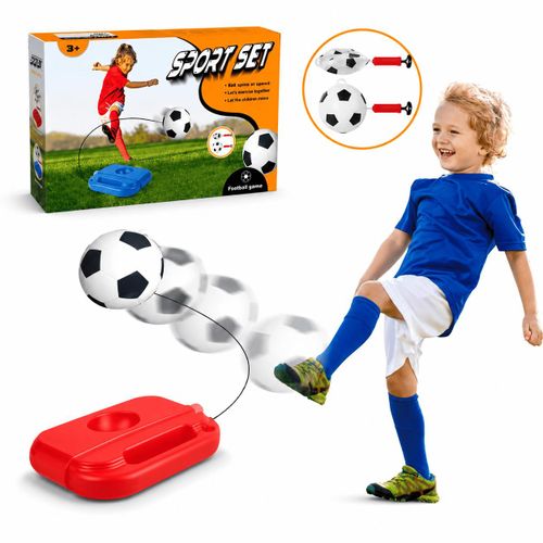Set de Football pour Enfants 3+ – Kit d’Entraînement avec Ballon et Cordon Élastique – Jeu de Football Interactif pour Développer les Compétences et la Coordination
