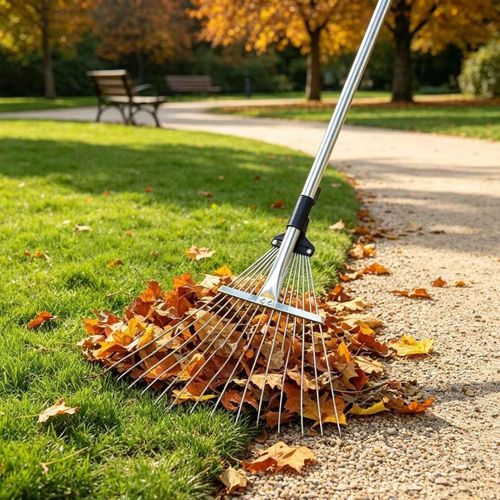 Balai à feuilles réglable en aluminium