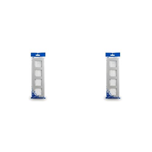 Plaque de finition - Aluminium - Pour interrupteurs - Gris - Lot de 2