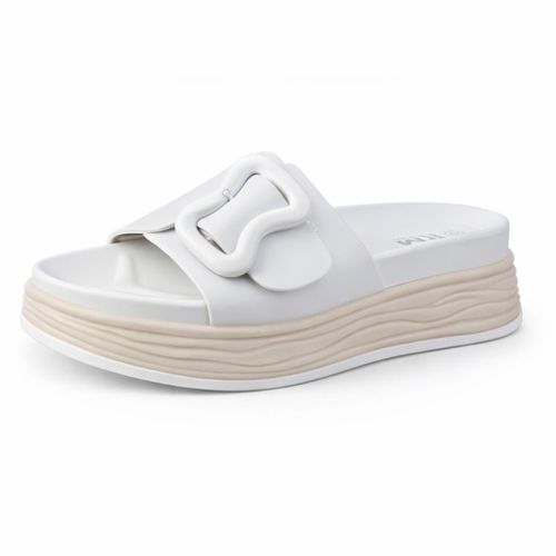 Sandale Compense pour femme blanc