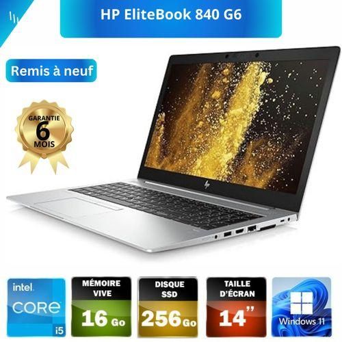 Pc Portable EliteBook 840 G6 I5-8365U 8éme Génération RAM 16Go DDR4 256Gb SSD QWERTY - REMIS A NEUF