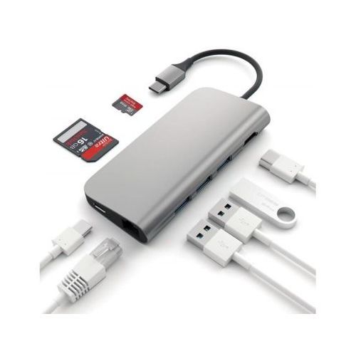 USB 8 en 1 adaptateur Multi-ports aluminium type c pour Macbook pro