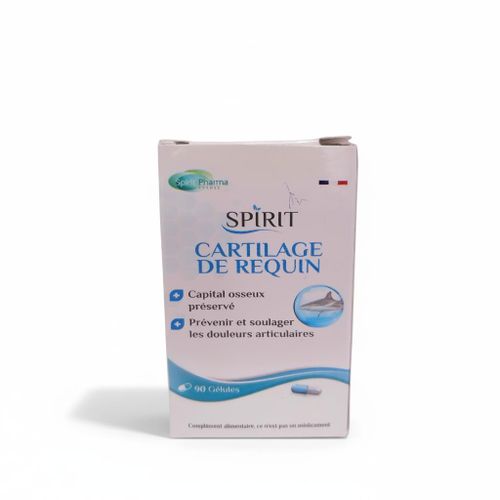 Complément alimentaire Cartilage de Requin - Soulage les douleurs articulaires, préserve le capital osseux, confort et mobilité - 90 Gélules (Fabrique en France)