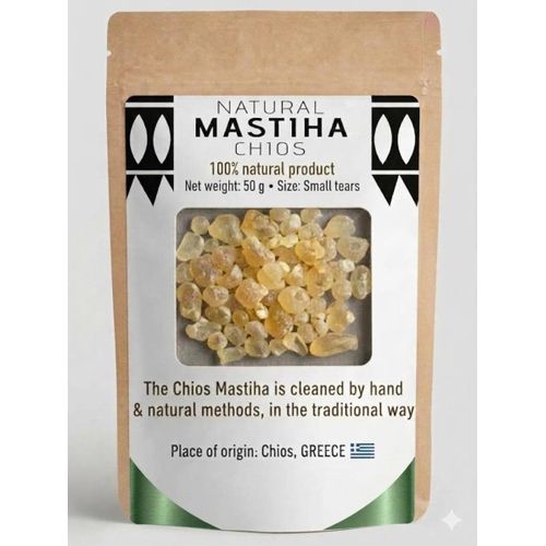 Gomme Mastic de Chios Premium (100g) – Meska 7ora Originale – Complément Digestion, Défenses Immunitaires et Hygiène Bucco-Dentaire – Format Flacon