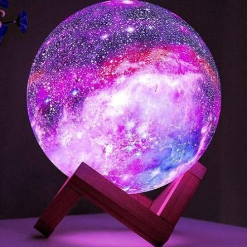 Moon Lamp Kids Night Light Lampe Galaxy télécommande + Sticker Cadeau ( sahara)