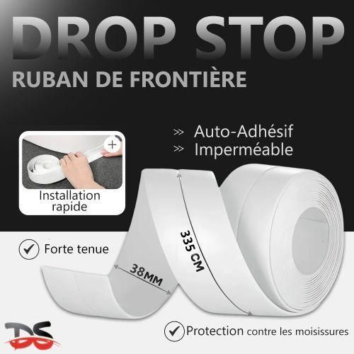 Bande de bordure autocollante pour baignoires, pour cuisines, blanc, 3,35 mètre // 38 mm