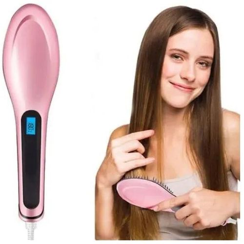 Brosse Lissante Électrique avec Affichage LCD – Lissage Rapide, Anti-Frisottis et Température Réglable