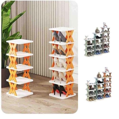 Optimisez l'espace avec notre Étagère à Chaussures Pliante 5 Couches (couleur aléatoire)