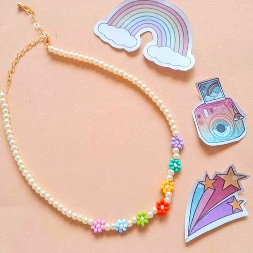 Collier Perle Classique & 7 Flower Beads