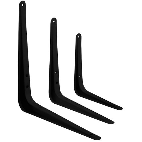 querres de fixation - Mtal - Support mural - Noir 150x150 mm