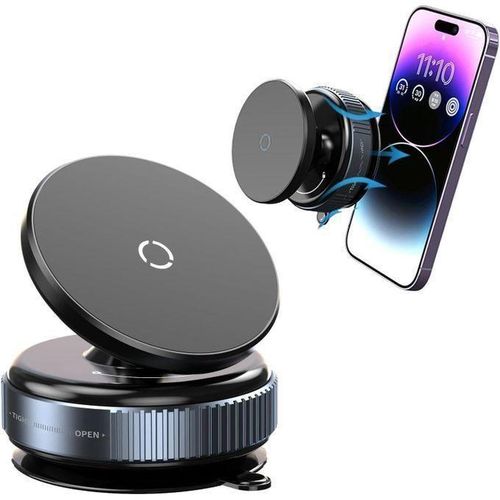 Support de téléphone magnétique universel – Ventouse ultra-forte et rotative à 360°, compatible iPhone & Android