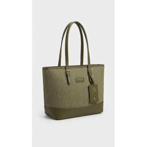 Sac à main tendance au ton vert olive naturel