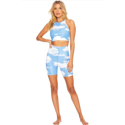 Ribbed Azure Cloud Biker Short
