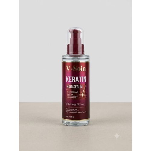 Keratin Hair Serum Silkiness Shine Damaged Hair 100ml - V-Soin