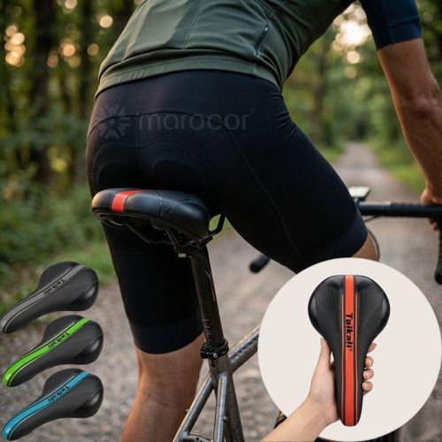 Selle de Vélo de Performance Ergonomique avec Bande d'Accentuation Distinctive (couleur aléatoire)