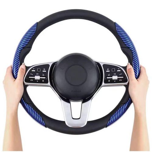 Couvre-Volant Fibre de Carbone Bleu Élégance